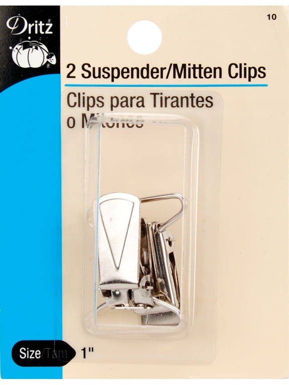 Suspender & Mitten Clips 1" 2/Pkg-Nickel