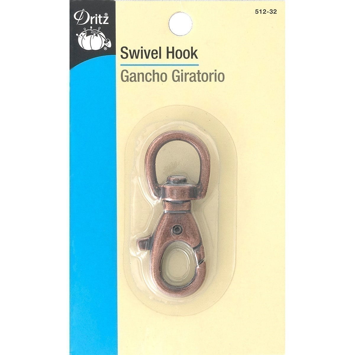 Dritz Swivel Hook, Copper