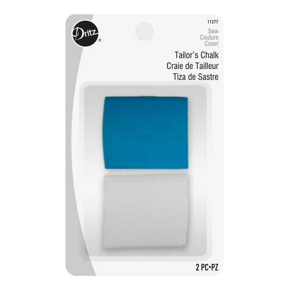 Dritz Tailor's Chalk, 2 Piece Blue and White
