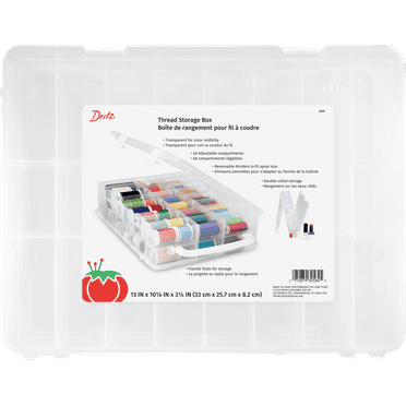 Dritz Thread Storage Box, Stores 48 Spools