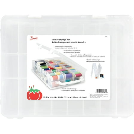 Dritz Thread Storage Box, Stores 48 Spools