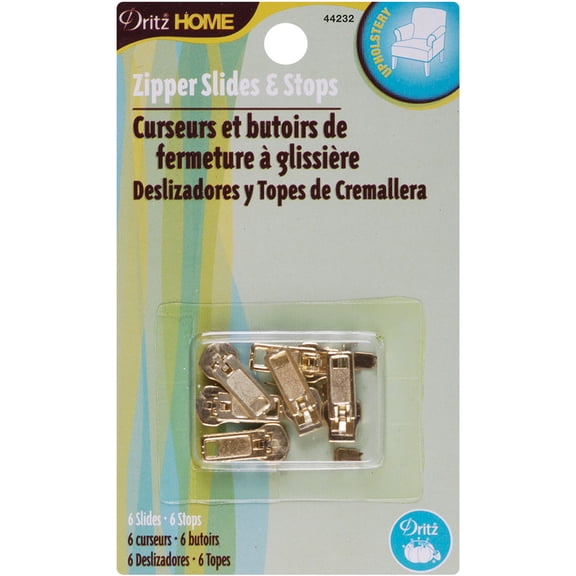 Dritz Zipper Slides & Stops - 6pk