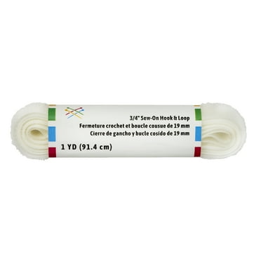 Hook and Loop Tape Sewing Fastener Sew Down White 36 Inches