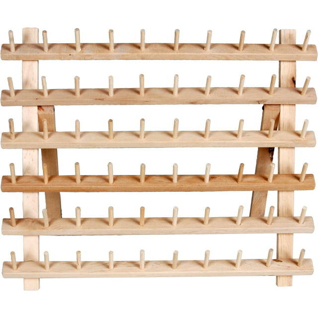Dritz Wooden Thread Rack, 60 Spools