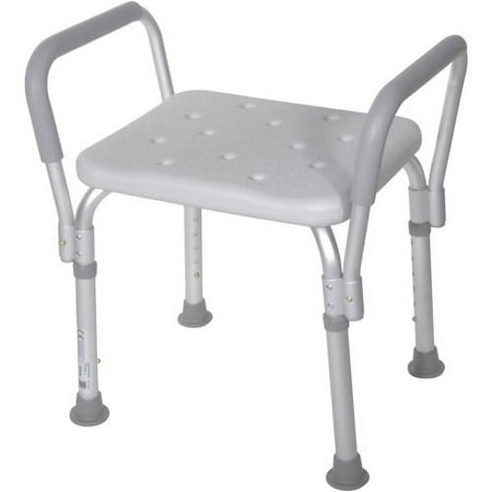 Drive Bath Bench with Removable Padded Arms -Without Back