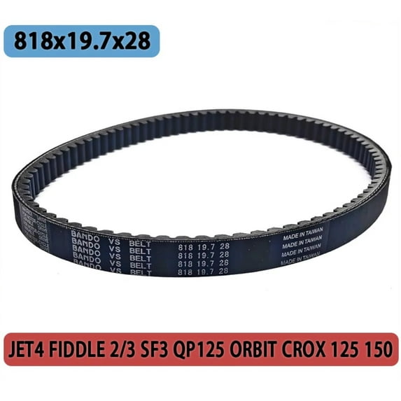 Drive Belt 818x19.7x28 for QP125 ORBIT CROX 125 150 sym JET4 FIDDLE 2/3 SF3 New