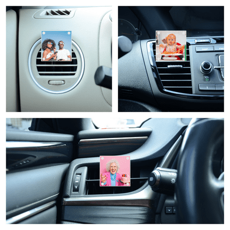 Drive Buddy 2 in x 2 in Clear Car Photo Frames