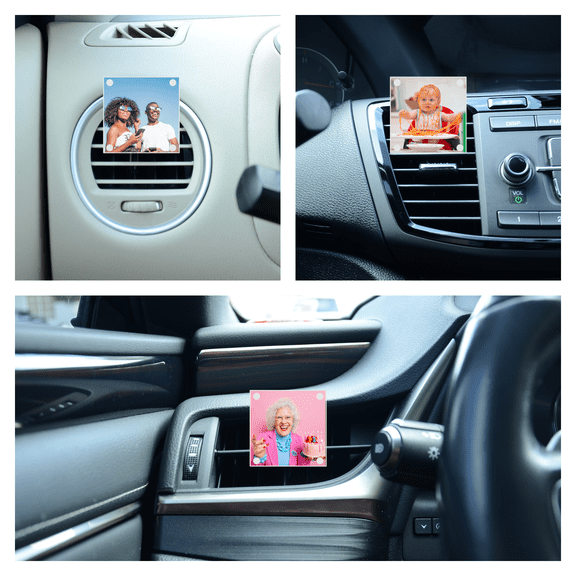 Drive Buddy 2 in x 2 in Clear Car Photo Frames