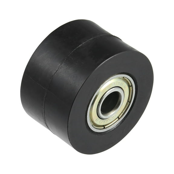 Drive Chain Pulley Tensioner Roller Slider Tensioner Rubber Wheel Guide for Street Bike Motorcycle ATV 8mm Black