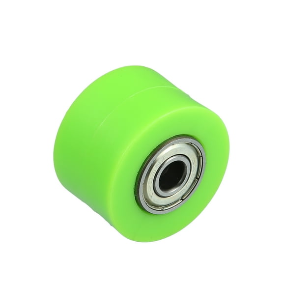 Drive Chain Pulley Tensioner Roller Slider Tensioner Rubber Wheel Guide for Street Bike Motorcycle ATV 8mm Green