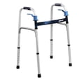 thumbnail image 1 of Drive Deluxe Dual Release Folding Walker, Flame Blue Crossbrace, 32 - 39 Inch Height, 1 Count, 1 of 2