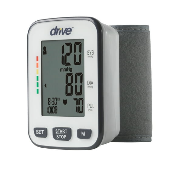 Drive Digital Blood Pressure Monitoring Unit 1-Tube Automatic Inflation Adult Medium Wrist Cuff, Drive Medical, BP3200 - Sold by: Pack of One
