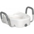 thumbnail image 1 of Drive Elongated Raised Toilet Seat with Arms - Plastic, Locking Securing Method, 4.5 Inch Height, 16.5 Inches x 17 Inches, 300 pound Weight Capacity, White, 1 of 1