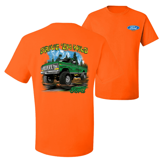 Drive 'Em Wild Green 1970 Ford Bronco F&B Front & Back Cars T-Shirt