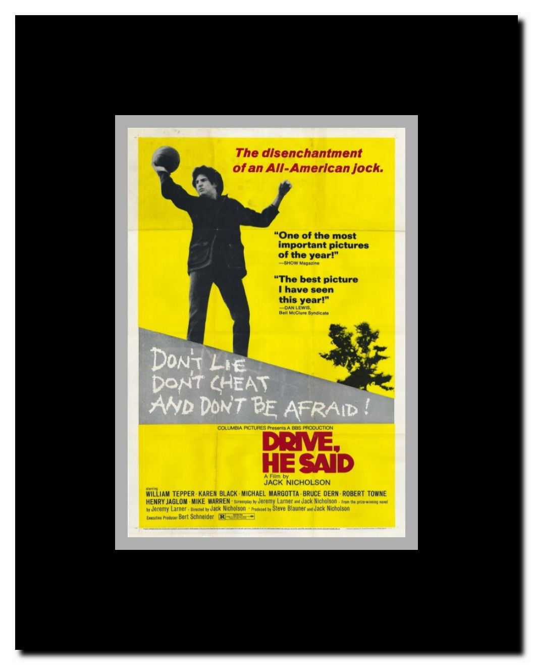 Drive He Said Framed Movie Poster