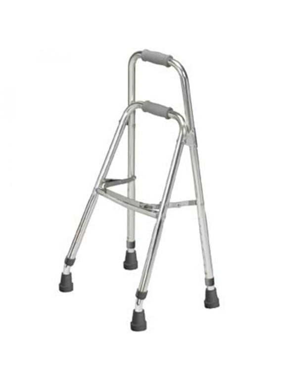 Hemi Side Step Folding Walker - Aluminum Frame, 300 pound Weight Capacity, 29.5 to 37 Inch Height
