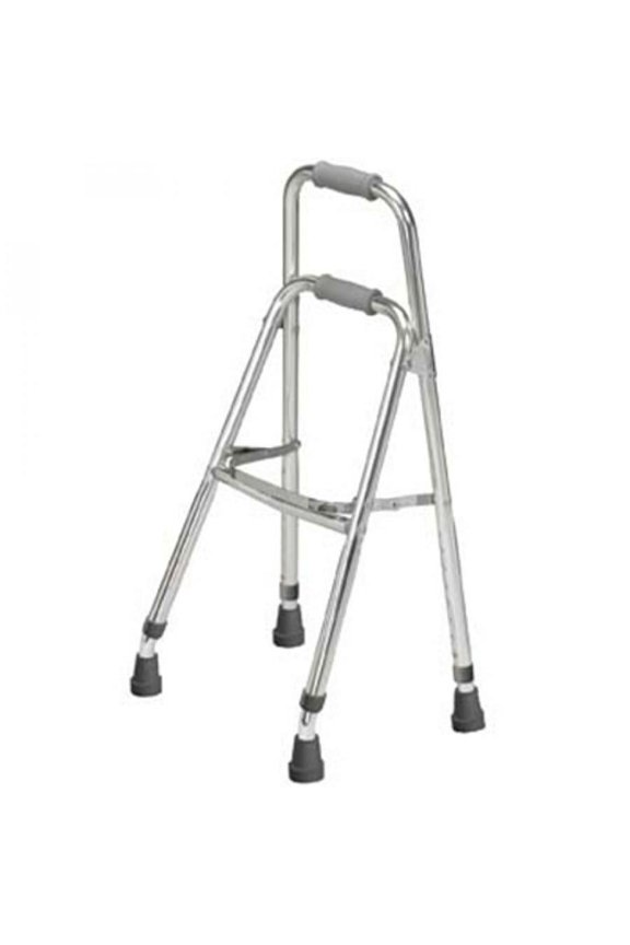 Hemi Side Step Folding Walker - Aluminum Frame, 300 pound Weight Capacity, 29.5 to 37 Inch Height