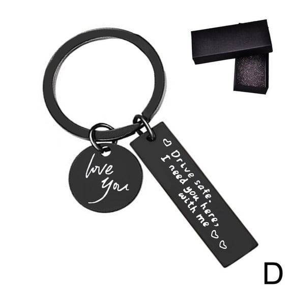 Drive I need you here with me keychain For Dad Husband Boyfriend,Stainless For Loves Gifts Steel keychain
