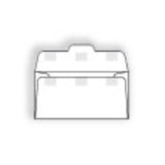 Drive-In / Banking Envelope No. DV-33, 3-1/2" x 7", White, 24 lb, Open Side, Double Pocket, Vellum Finish, No Window, Pres-Stik Self-Sealing, Flap Extended - Box of 1000 Envelopes