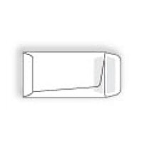 Drive-In / Banking Envelope No. DV-34, 3-3/4" x 7", White, 24 lb, Open End, Double Pocket, Vellum Finish, No Window, Pres-Stik Self-Sealing, Flap Extended - Box of 500 Envelopes