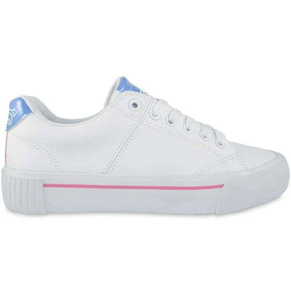Drive-In Originals Cinema - White Blue Pink Leather Sneaker (Women's)