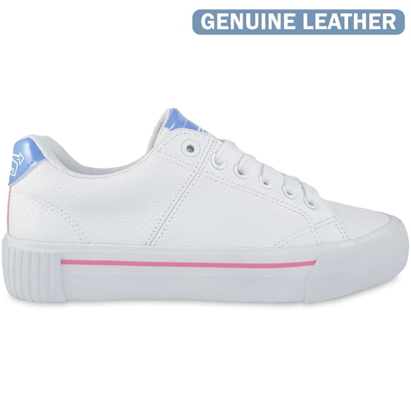 Drive-In Originals Cinema - White Blue Pink Leather Sneaker (Women's)