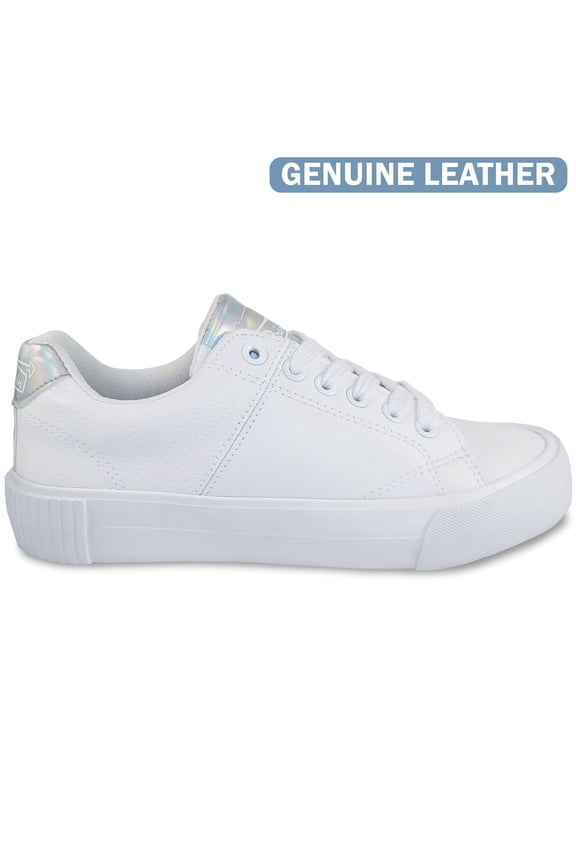Cinema - White Metallic Leather Sneaker (Women's)