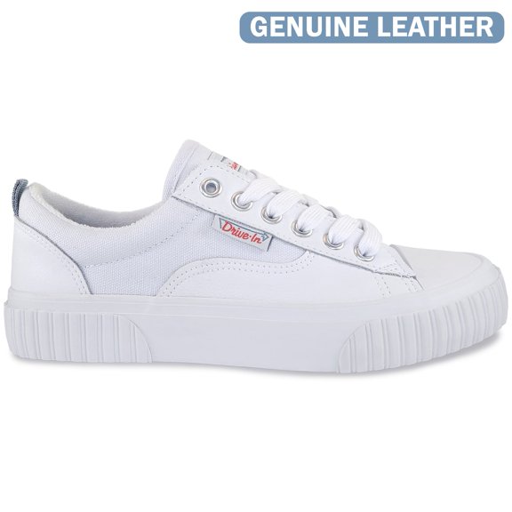Drive-In Originals Showtime - White Leather Sneaker (Women's)