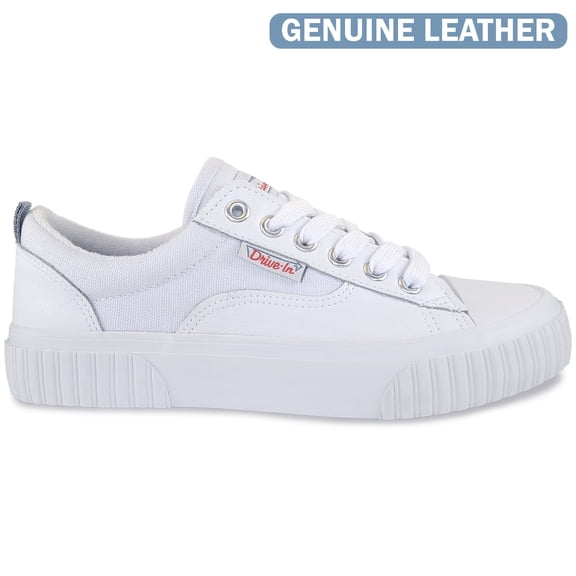 Drive-In Originals Showtime - White Leather Sneaker (Women's)