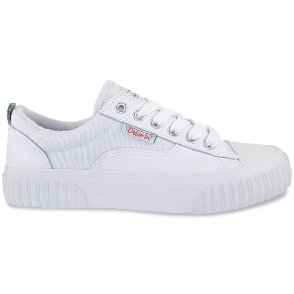 Drive-In Originals Showtime - White Leather Sneaker (Women's)