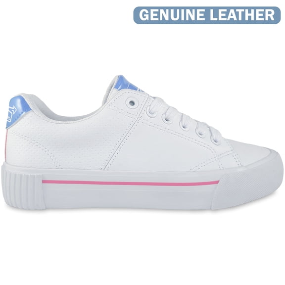 Drive-In Originals Cinema - White Blue Pink Leather Sneaker (Women's)