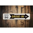 thumbnail image 1 of Drive-In Route 66 Novelty Sign, Metal Wall Decor - 4x18 inches, 1 of 4