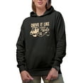 thumbnail image 1 of Drive It Like You Stole It Quote with a Cart or Buggy, Golf Player, Golfing or Golfer Themed Merch Gift, Black Hooded Sweatshirt or Hoodie, Medium, 1 of 5