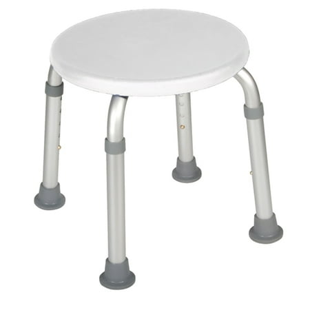 Drive Medical Adjustable Height Bath Stool, White