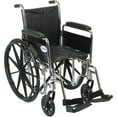 thumbnail image 1 of Drive Medical Chrome Sport Wheelchair, Detachable Full Arms, Swing away Footrests, 16" Seat, 1 of 2