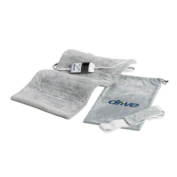 Drive Medical Digital Heating Pad, Dry or Moist Heat, 12" x 24" with Six Temperature Settings and Digital Display