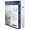 Drive Medical Elevated Raised Toilet Seat with Removable Padded Arms