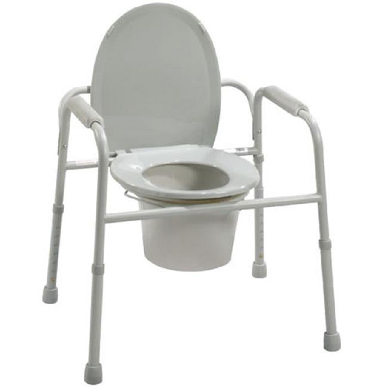 Drive Medical FG11105N4 Deluxe All in One Welded Steel Commode with ...