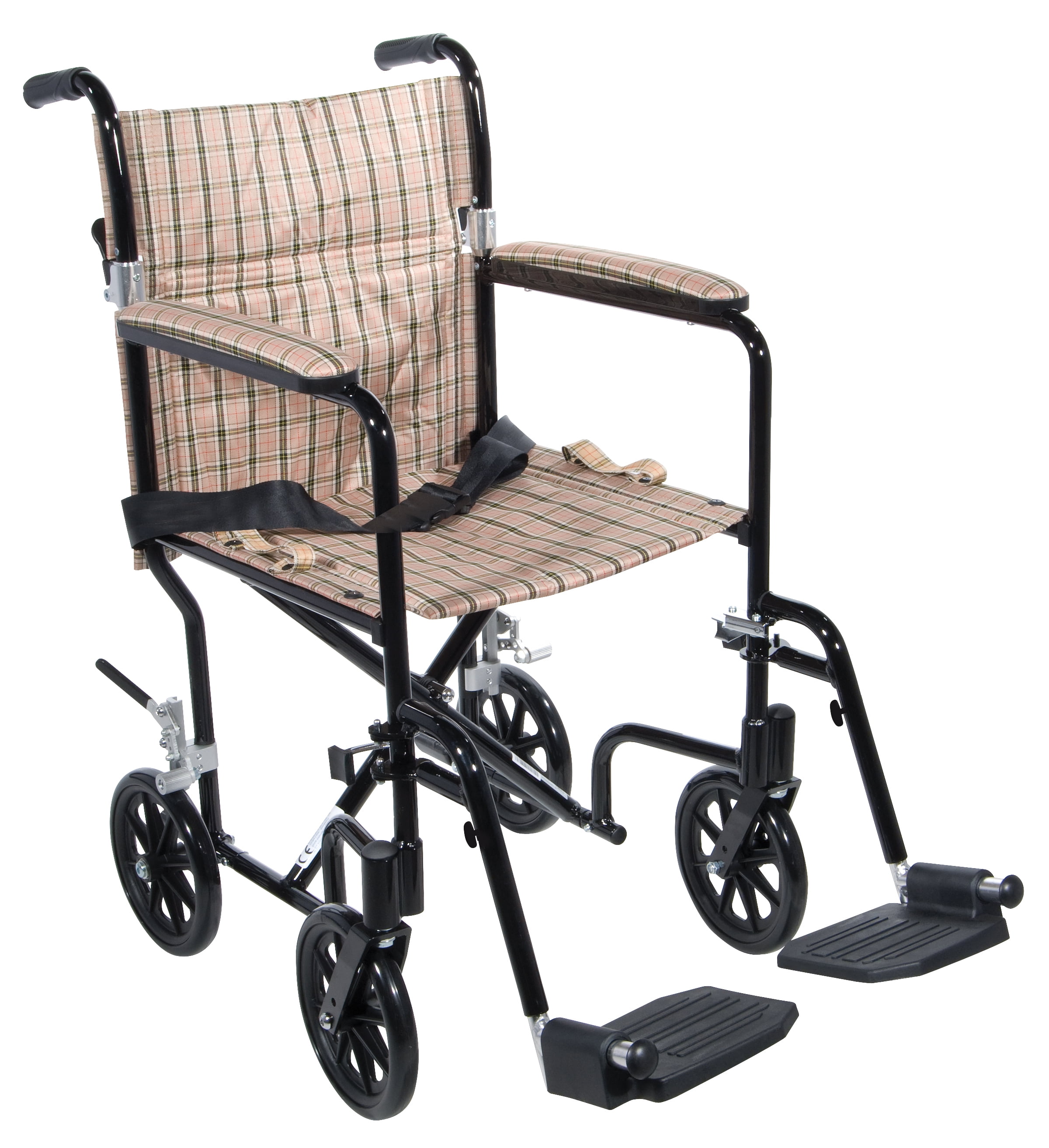 Drive Medical Flyweight Lightweight Folding Transport Wheelchair