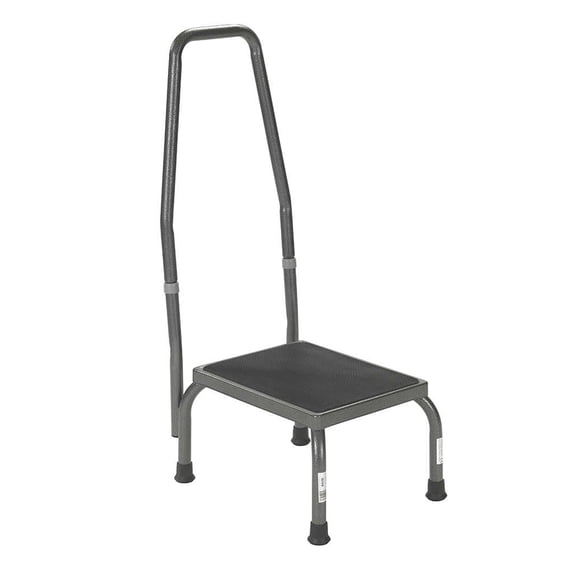 Drive Medical Footstool with Non Skid Rubber Platform and Handrail