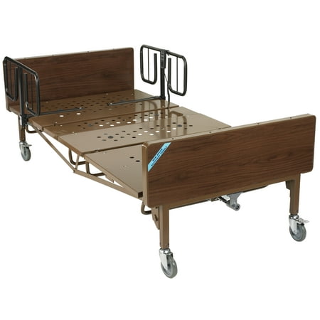 Drive Medical Full Electric Heavy Duty Bariatric Hospital Bed, with 1 Set of T Rails