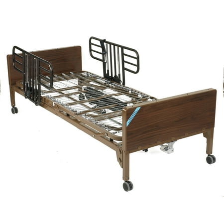 Drive Medical Delta Ultra Light Full Electric Hospital Bed with Half Rails
