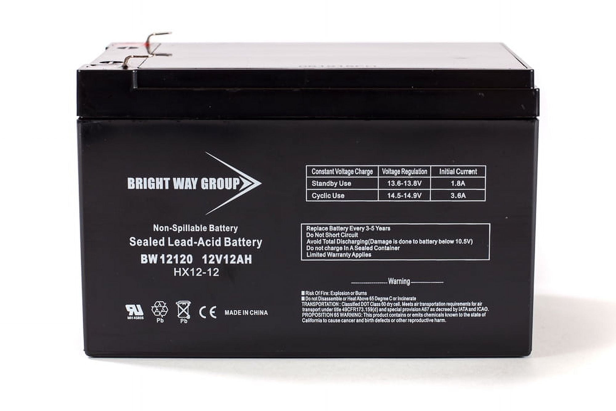 Drive Medical Hawk Hawk Compact Wheelchair Replacement Battery by Bright Way