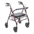 thumbnail image 1 of Drive Medical Heavy Duty Bariatric Rollator Rolling Walker with Large Padded Seat, Red, 1 of 6