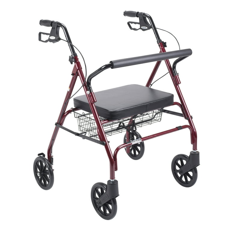 Heavy Duty Bariatric Walker Rollator with Large Padded Seat, Blue Heavy Duty Bariatric Walker Rollator with Large Padded Seat, Blue