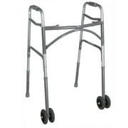 Drive Medical Heavy Duty Bariatric Two Button Walker with Wheels