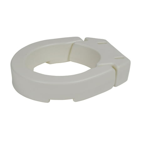 Drive Medical Hinged Toilet Seat Riser, White, 3.5" Height, for Standard Non-Elongated Toilets, Attaches to Toilet Bowl, Weight up to 250 lbs
