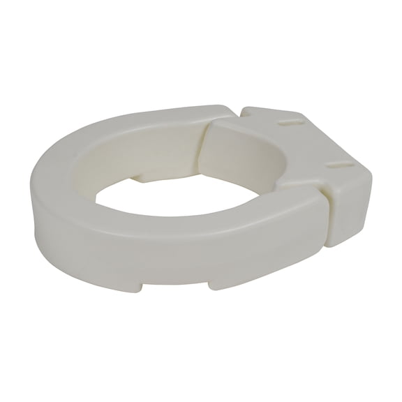 Drive Medical Hinged Toilet Seat Riser, White, 3.5" Height, for Standard Non-Elongated Toilets, Attaches to Toilet Bowl, Weight up to 250 lbs
