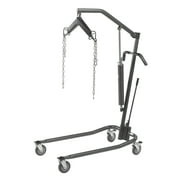 Drive Medical Hydraulic Patient Lift with Six Point Cradle, 5" Casters, Silver Vein