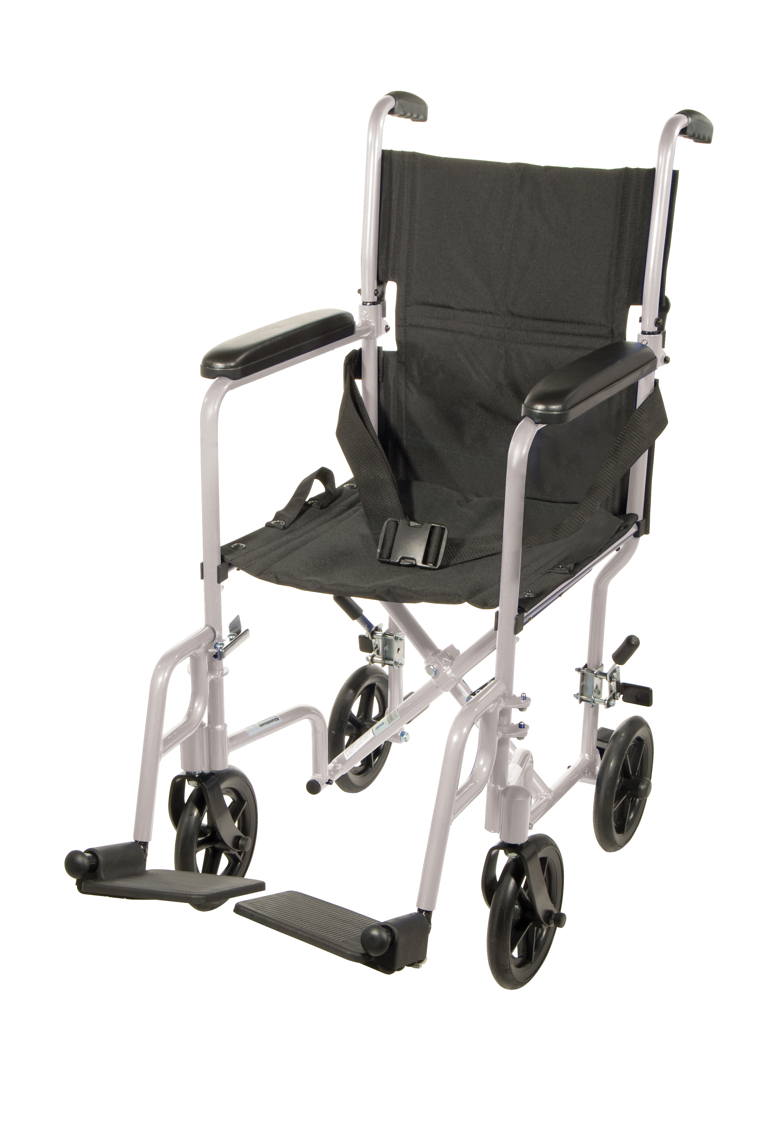 Drive Medical Lightweight Transport Wheelchair, 19" Seat, Silver - image 1 of 6